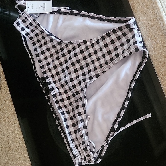 White House Black Market Other - NWT Bikini Bottom White House Black Market Black & White Checked Size M